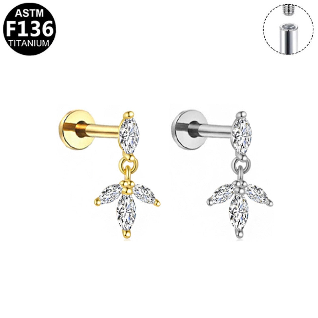 Trinity Leaf Dangle